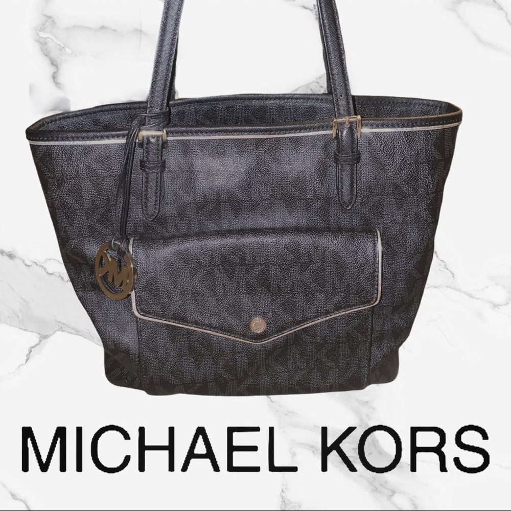 Michael Kors Specchio Jet Set Large Pocket Tote